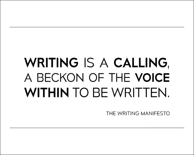 The Writing Manifesto