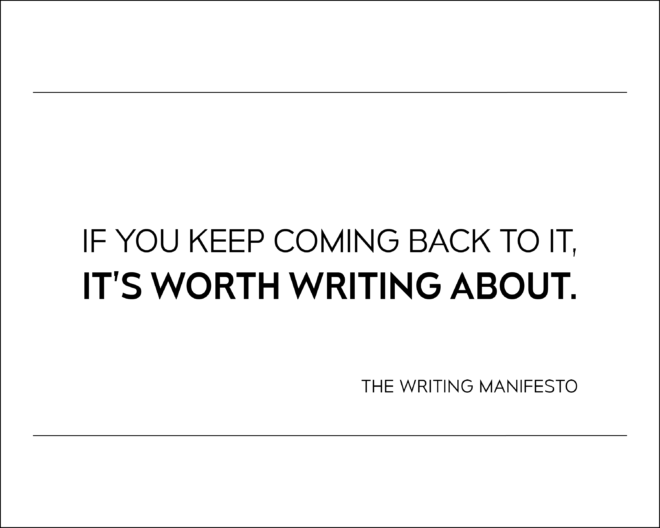 The Writing Manifesto