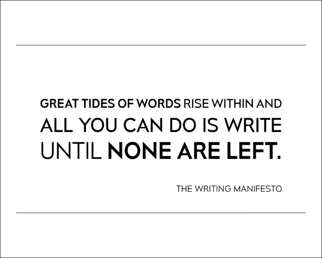 The Writing Manifesto